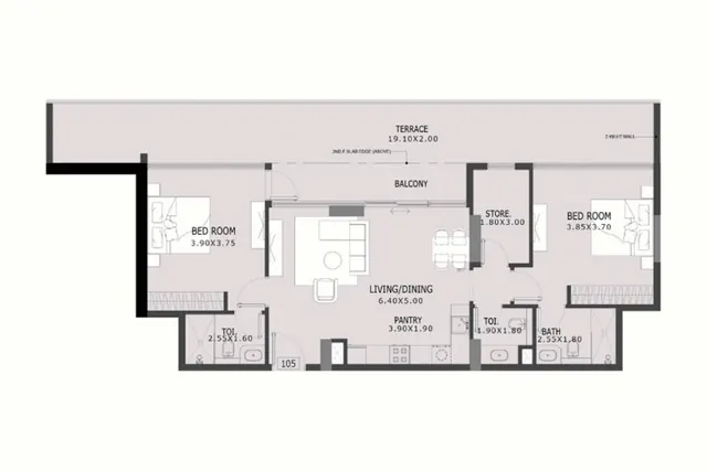 2 bedroom apartment