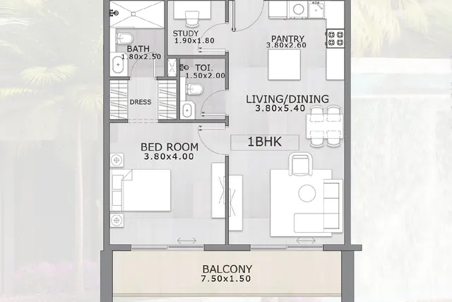 1 bedroom apartment
