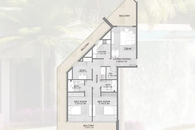 2,5 bedroom apartment