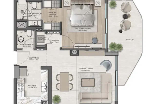 1 bedroom apartment