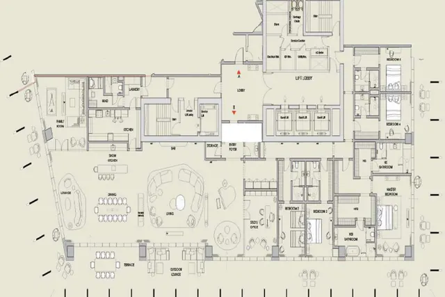 5 bedroom Half Floor apartment