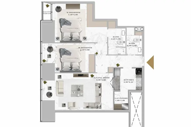 2 bedroom apartment