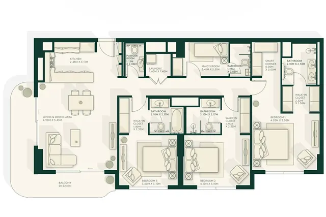 3 bedroom apartment