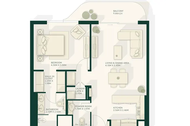 1 bedroom