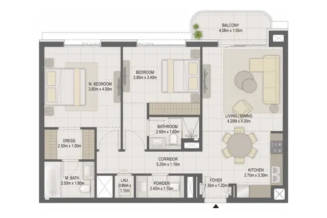 2 bedroom apartment