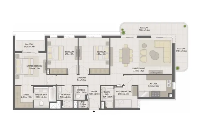 3 bedroom apartment