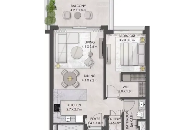 1 bedroom apartment
