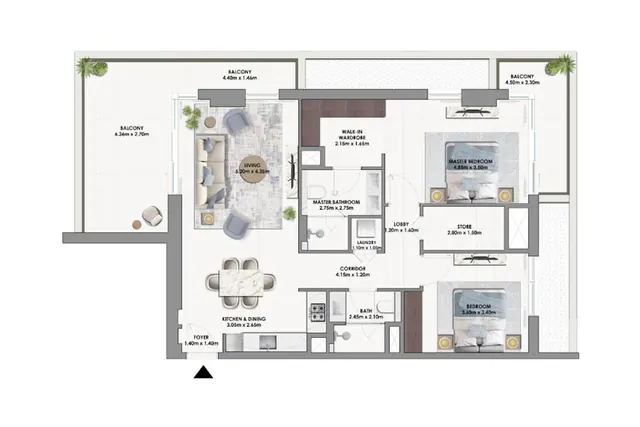 2 bedroom apartment