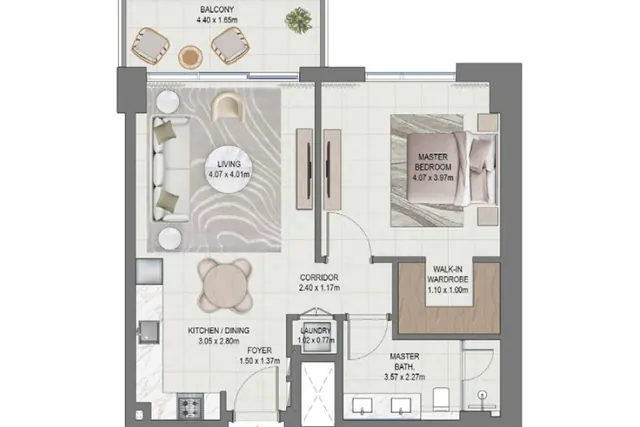 1 bedroom apartment