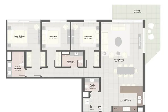 3 bedroom apartment