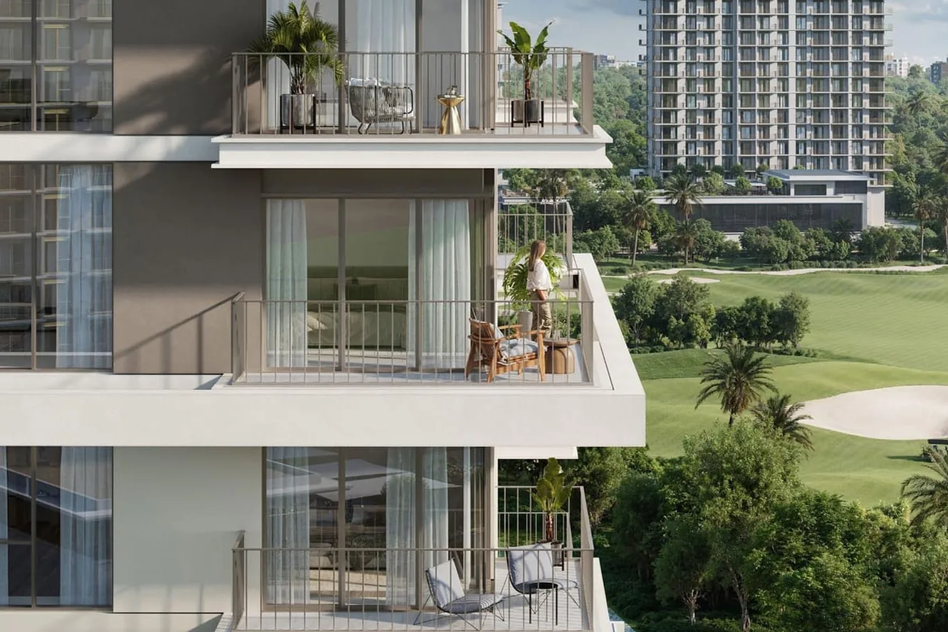 Apartments and townhouses with views of the golf course