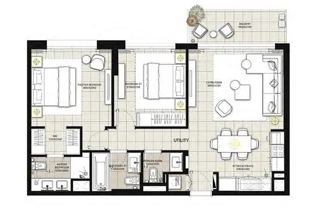 2 bedroom