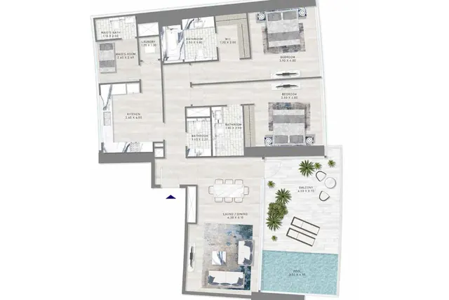 2 bedrooms