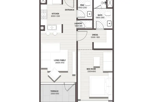 1 bedroom apartment