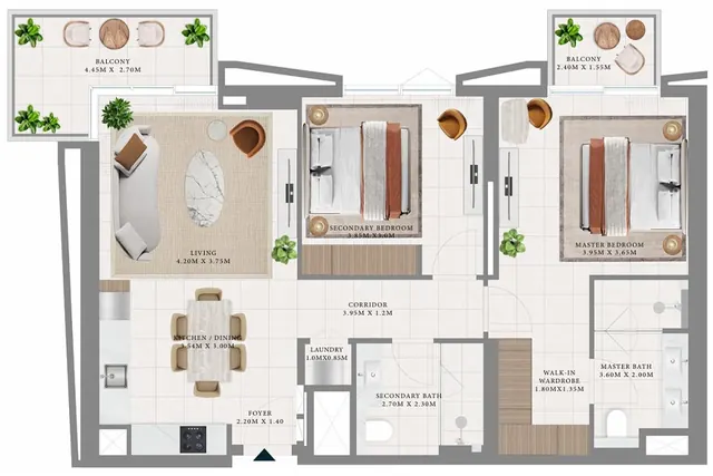 2 bedroom apartment