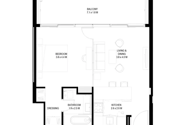 1 bedroom apartment
