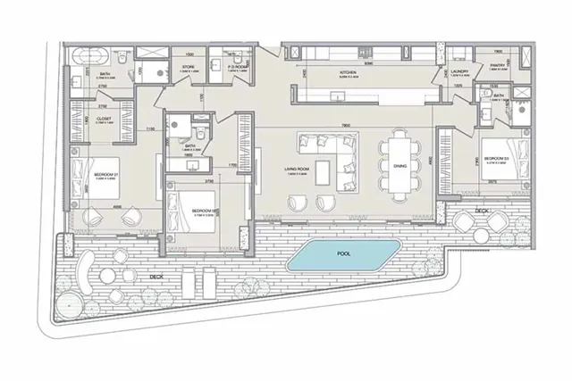 3 bedroom Penthouse