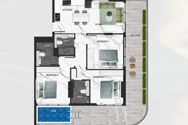 3 bedroom