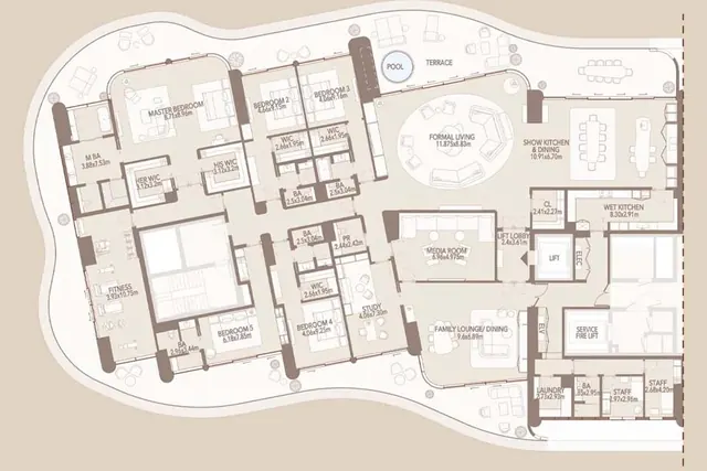 5 bedroom apartment