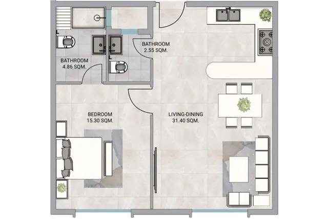 1 bedroom apartment