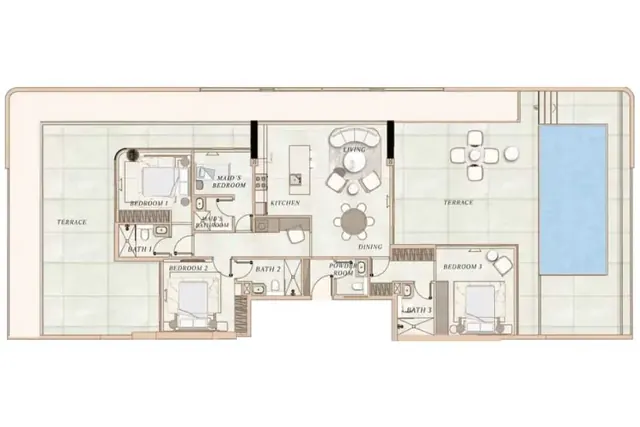3 bedroom apartment