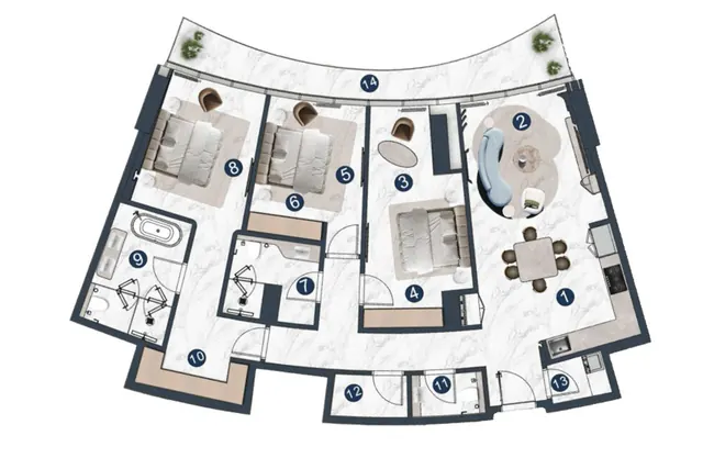 3 bedroom apartment