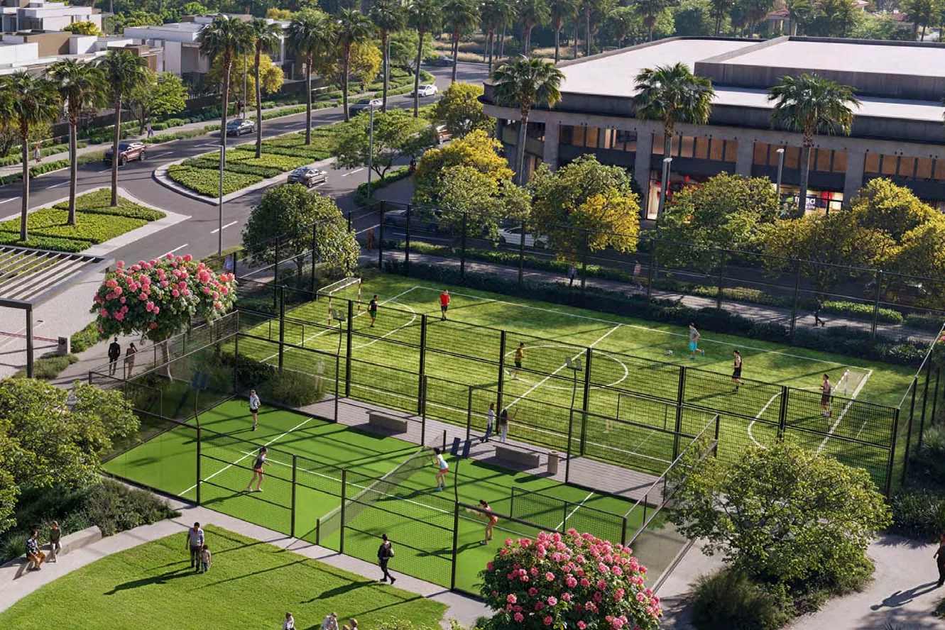 Sports infrastructure among parks