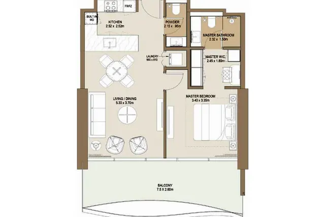 1 bedroom apartment