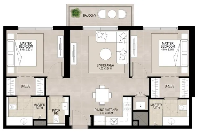 2 bedroom apartment