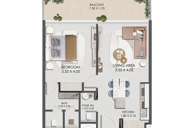 1 bedroom apartment