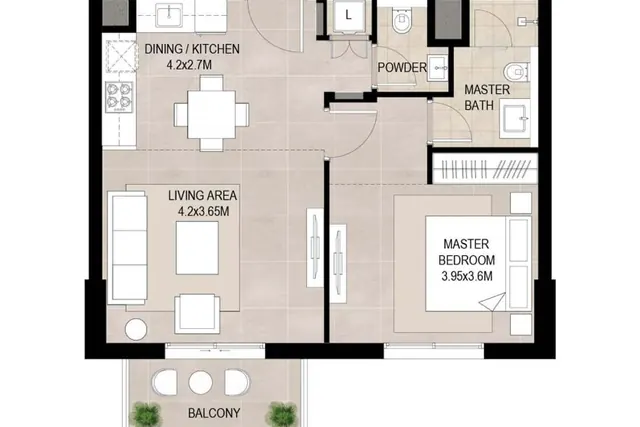 1 bedroom apartment