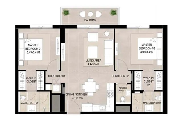 2 bedroom apartment