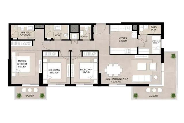 3 bedroom apartment
