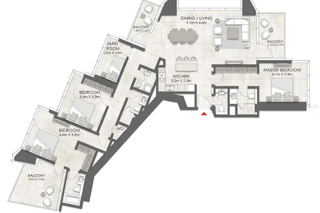 3 bedroom apartment