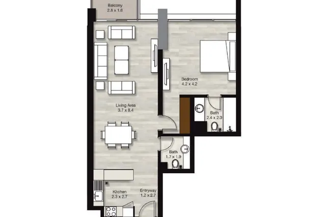 1 bedroom apartment