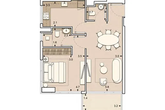1 bedroom apartment