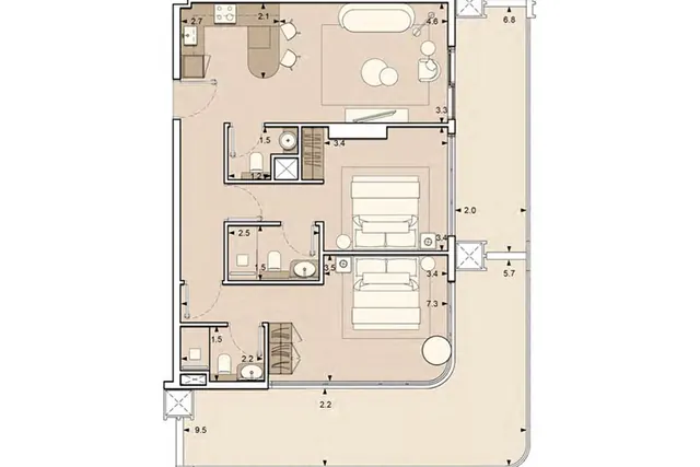 2 bedroom apartment