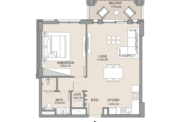 1 bedroom apartment