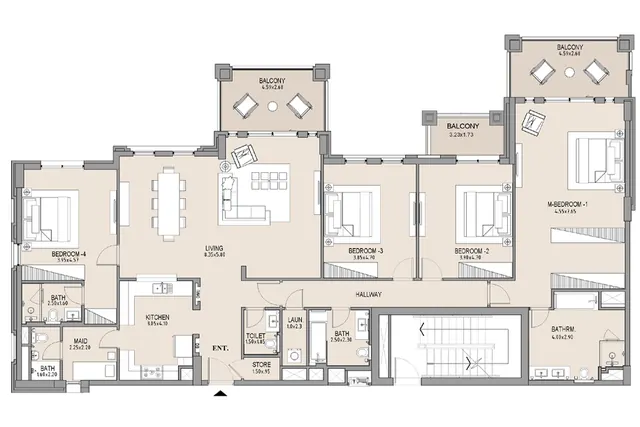4 bedroom apartment