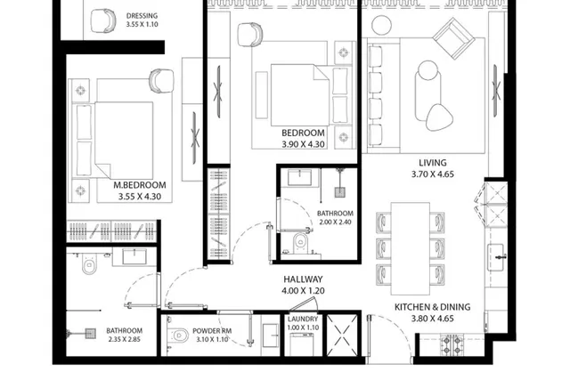 2 Bedrooms