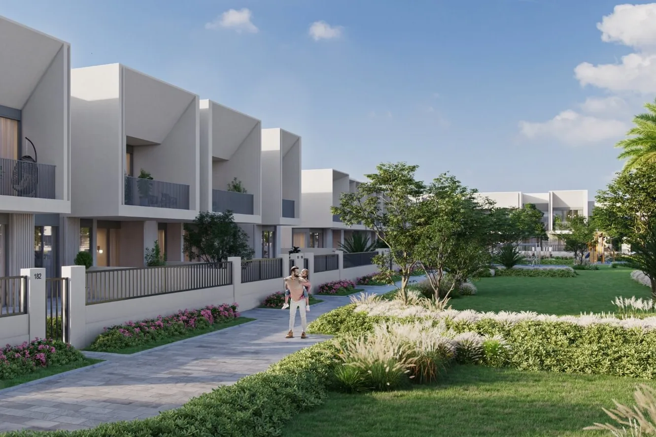 The complex is surrounded by greenery