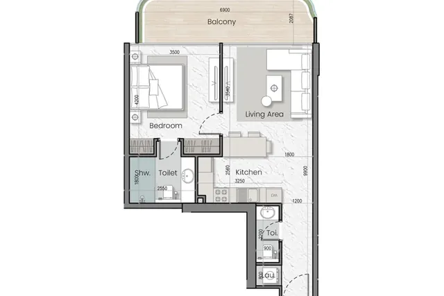 1 bedroom apartment