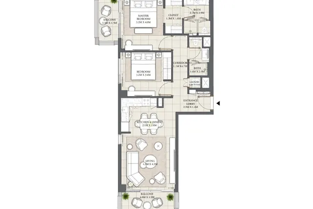 2 bedroom apartment
