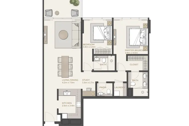 2 bedroom