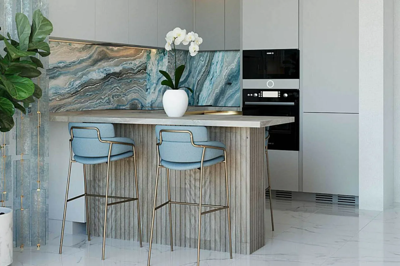 Apartments with built-in furniture and appliances