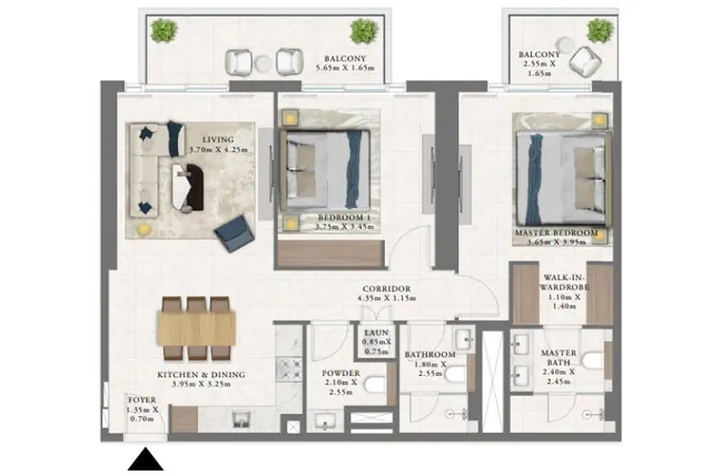 2 bedroom apartment