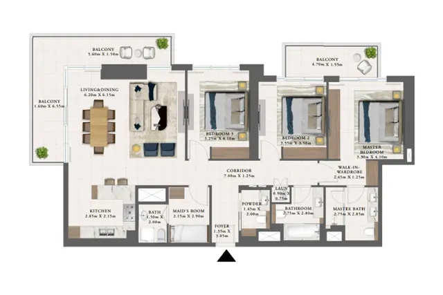 3 bedroom apartment
