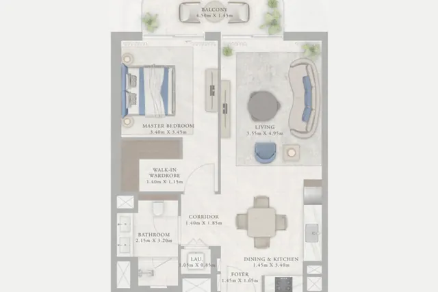 1 bedroom apartment