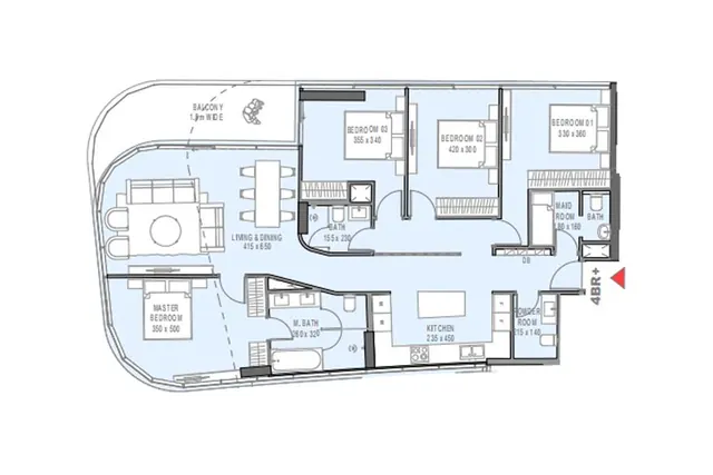 4 bedroom apartment