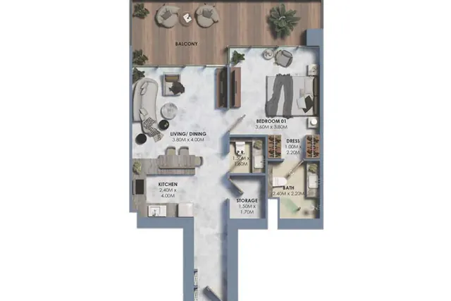 1 bedroom apartment